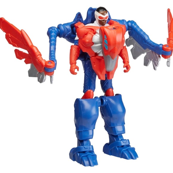 MARVEL MECH STRIKE MECHASAURS CAPTAIN AMERICA & REDWING 4" FIGURE - Picture 5 of 6